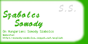 szabolcs somody business card